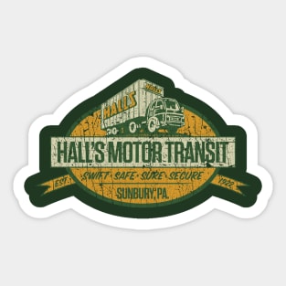 Hall's Motor Transit 1922 Sticker